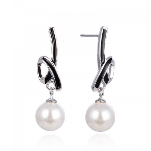 Pearl of 925 Sterling Silver Earrings